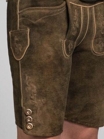 SPIETH & WENSKY Regular Traditional Pants 'Rampoldi' in Brown