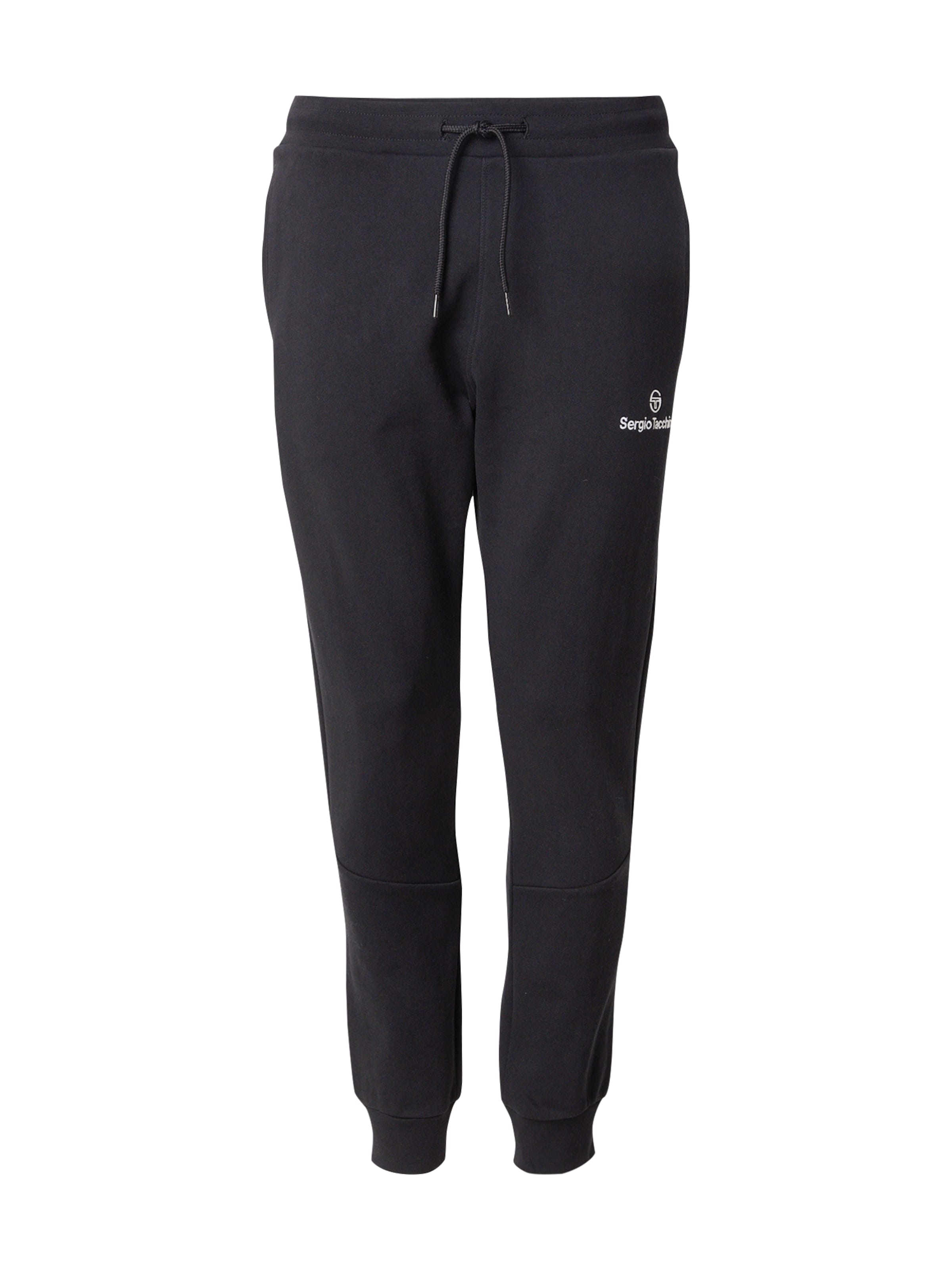 Tapered Pantaloni sport 'BOLD 025' de la Sergio Tacchini pe negru: față