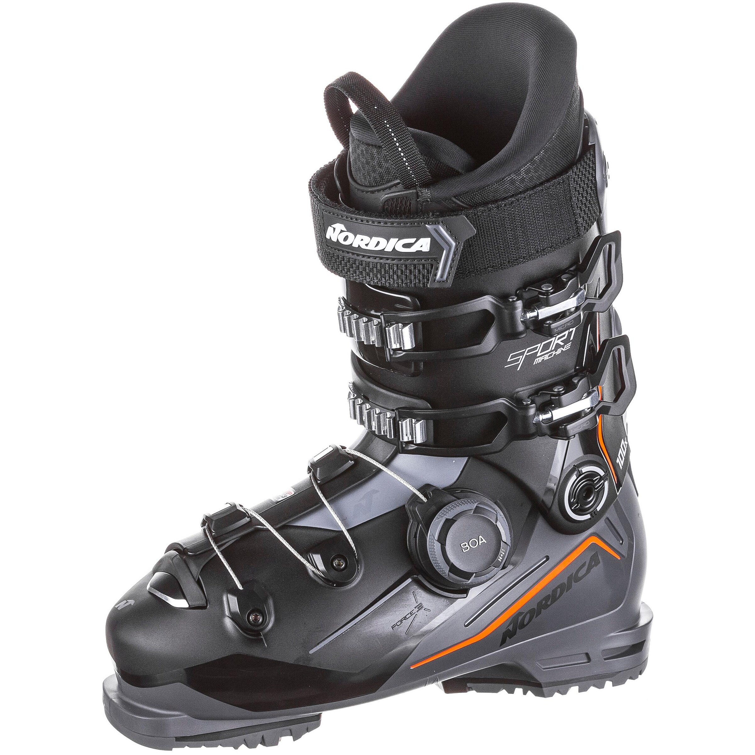 NORDICA Skischuhe 'SPORTMACHINE 3 100 X BOA GW' in Schwarz: Vorderseite