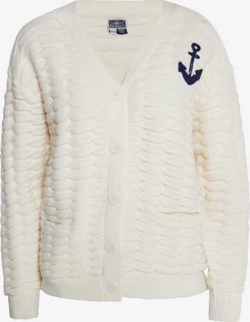 Cardigan DreiMaster Maritim en blanc : devant