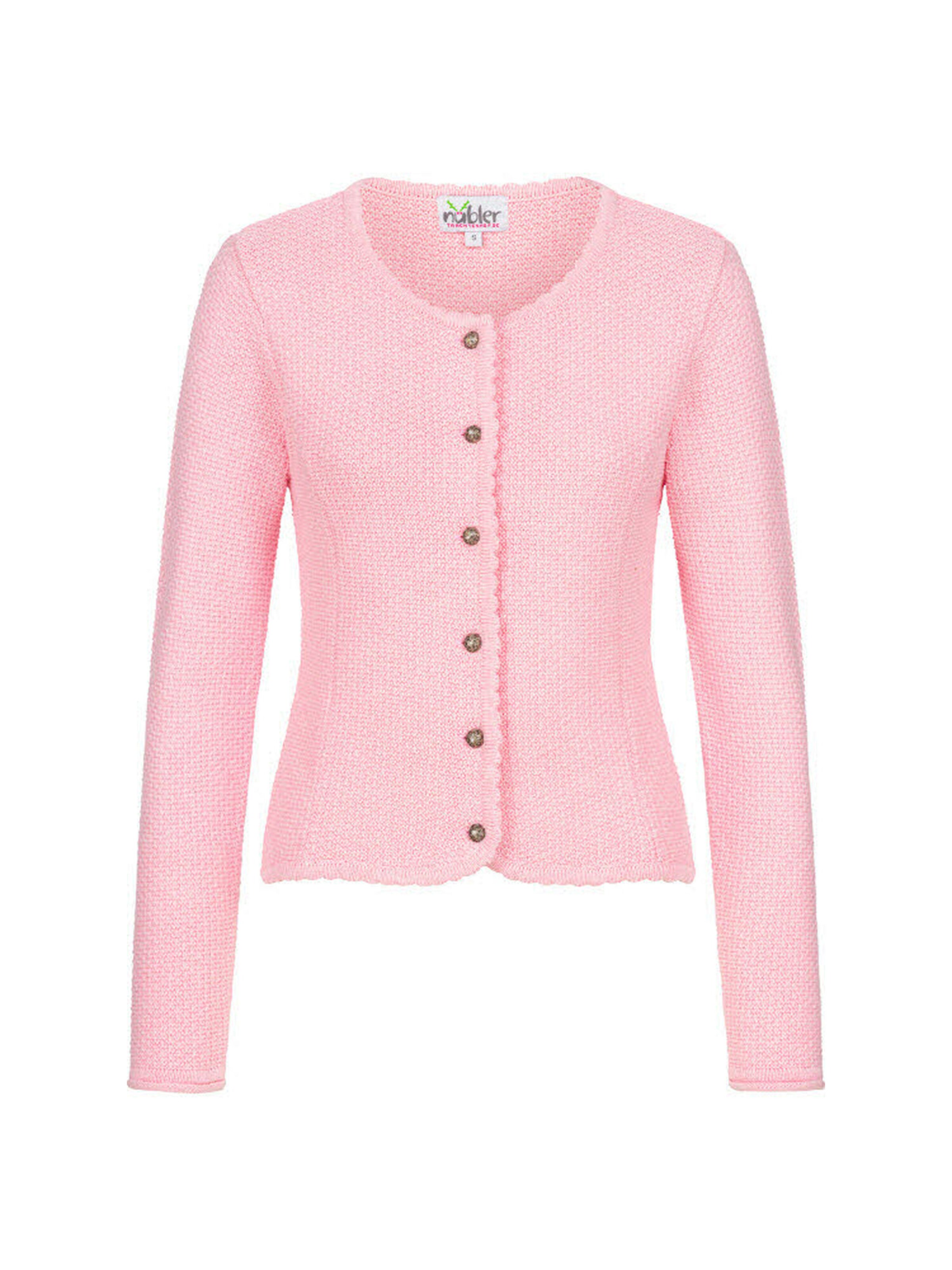 Trachtenhof Nübler Strickjanker 'Dirndlstrickjacke Yvonne'‌‌‌‌‌ in Pink: Vorderseite