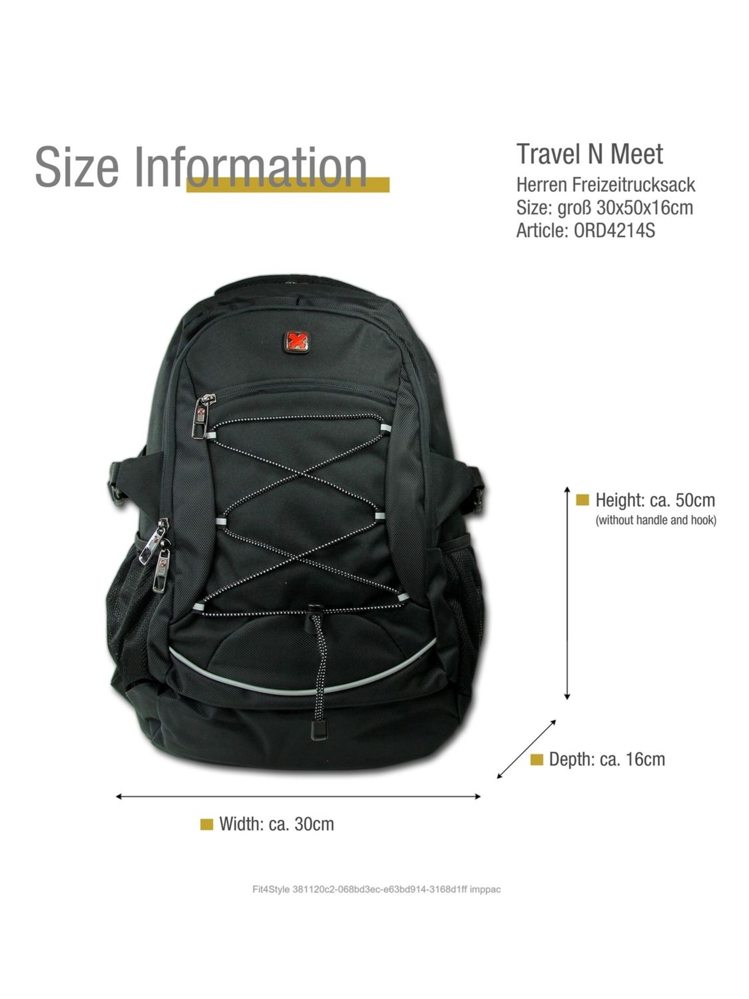 Travel N Meet Backpack in Black