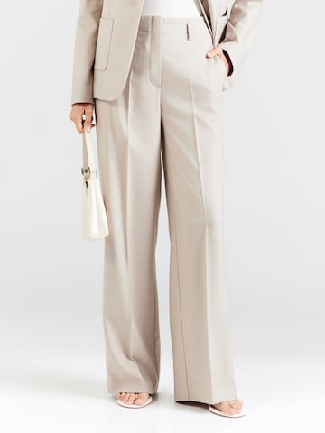 MORE & MORE - Pierna ancha Pantalón de pinzas en gris: frente