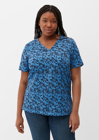 T-shirt TRIANGLE en bleu : devant