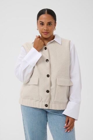 KAFFE CURVE - Colete em branco: frente