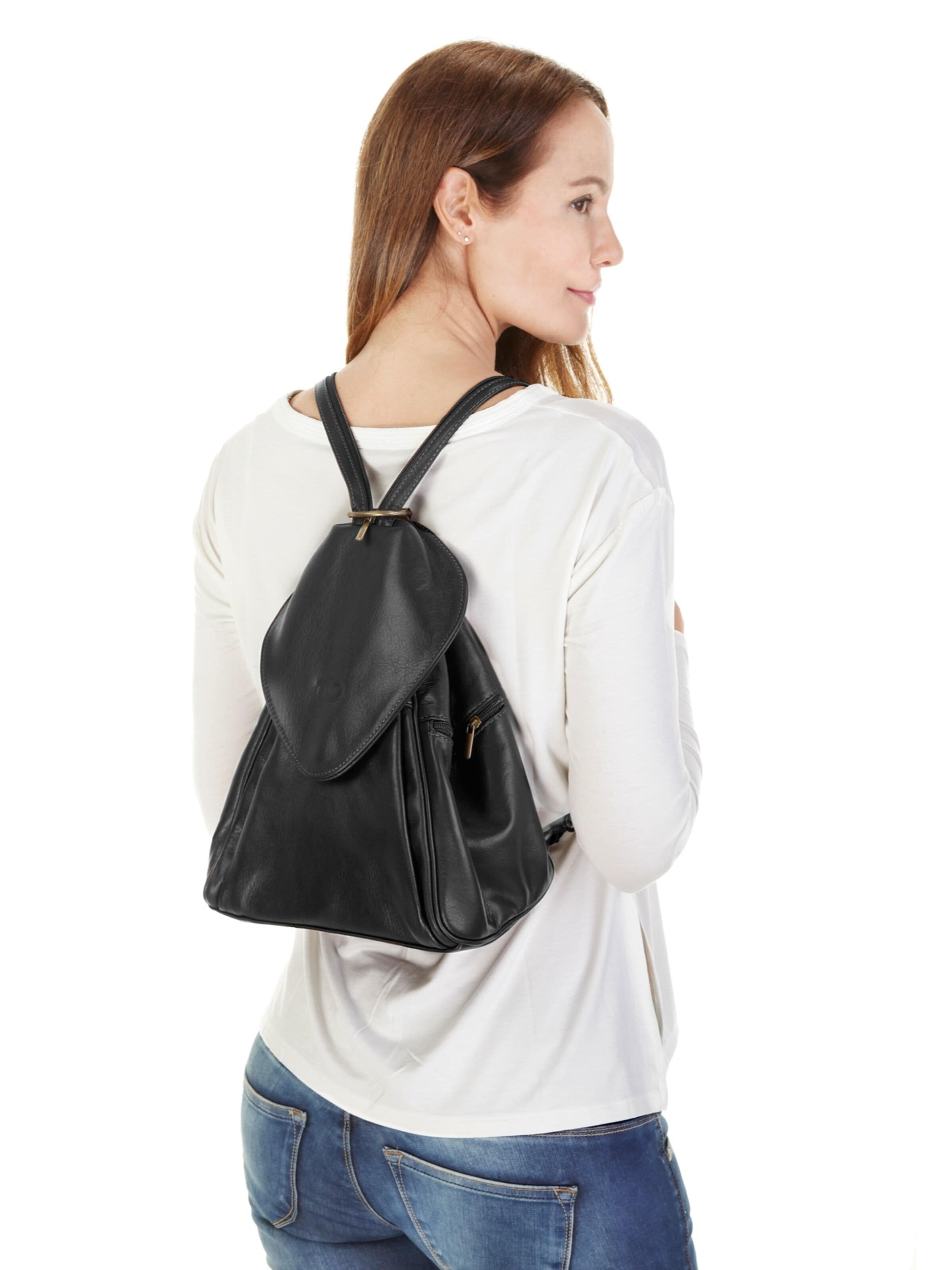 Sac à dos 'ANNA MARIA' piké en noir