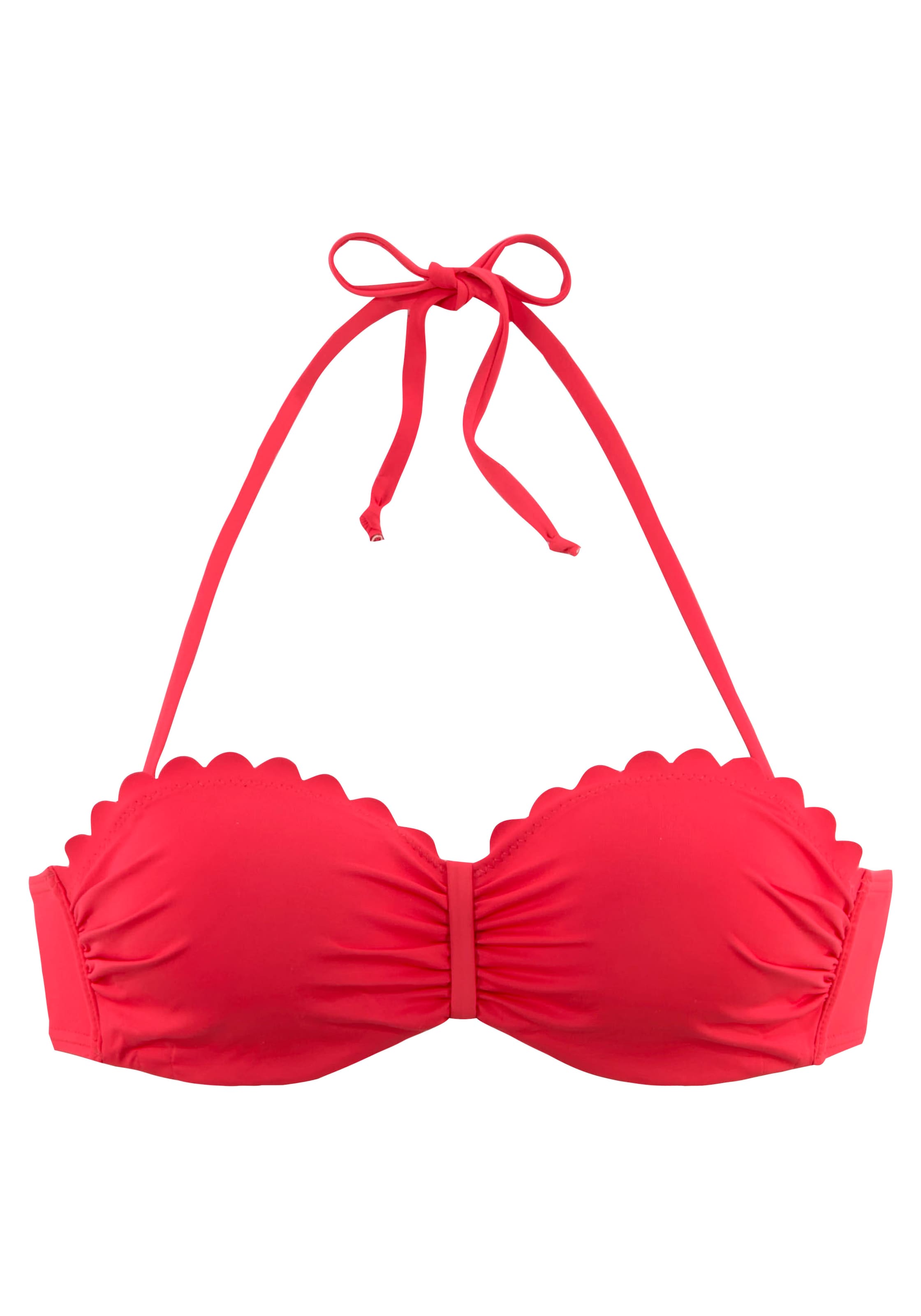 sarkans LASCANA Bandeau Bikini augšdaļa: no priekšpuses