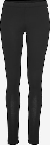 LASCANA Skinny Παντελόνι πιτζάμας σε μαύρο: μπροστά