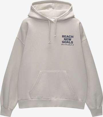 Pull&Bear Sweatshirt i beige: framsida