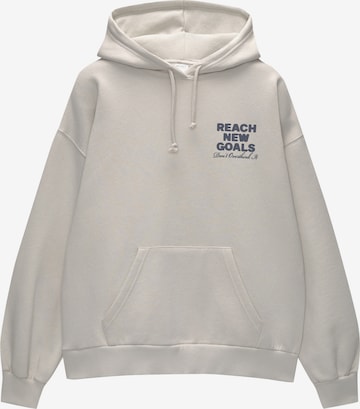 Sweat-shirt Pull&Bear en beige : devant