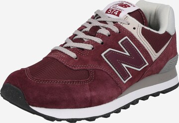 Sneaker bassa '574' di new balance in rosso: frontale