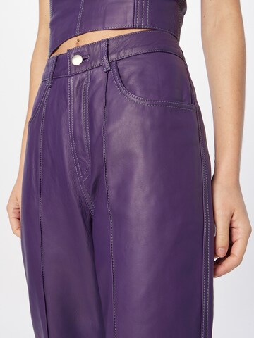 Hosbjerg Regular Pleat-front trousers 'Island' in Purple