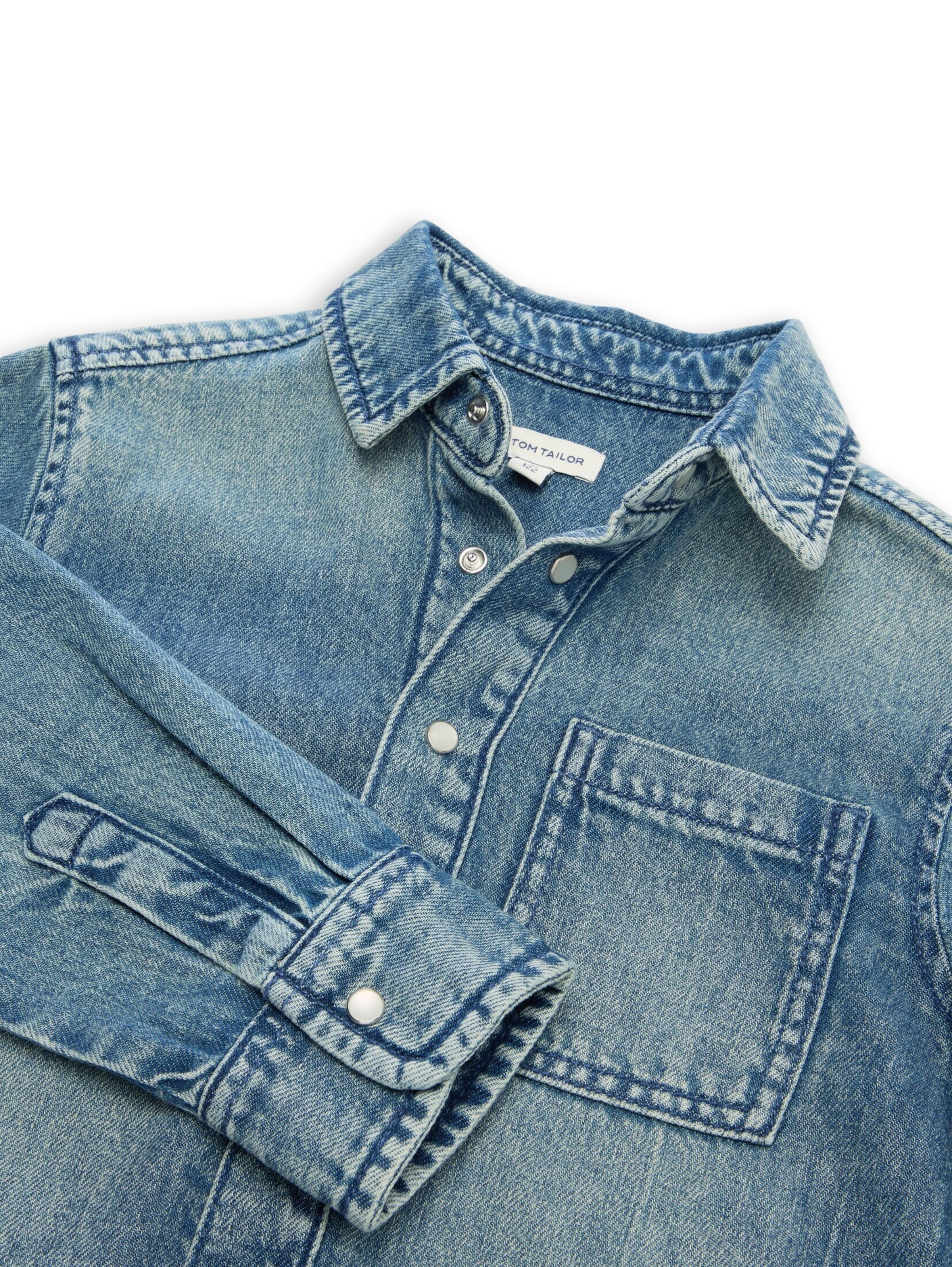 Coupe regular Chemise TOM TAILOR en bleu