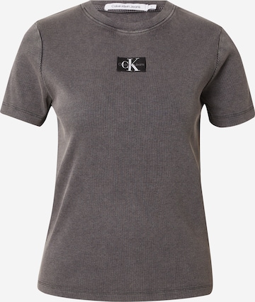 Calvin Klein Jeans T-shirt i grå: framsida