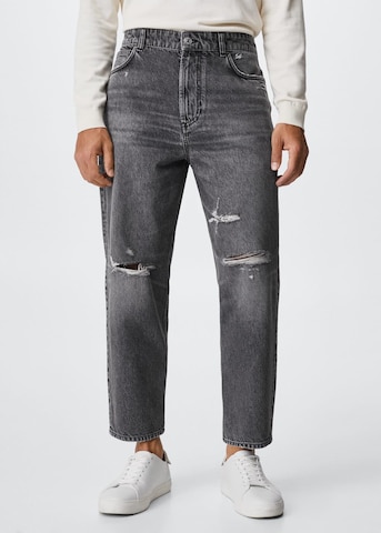 MANGO MAN Tapered Jeans 'Nestor' in Grey: front