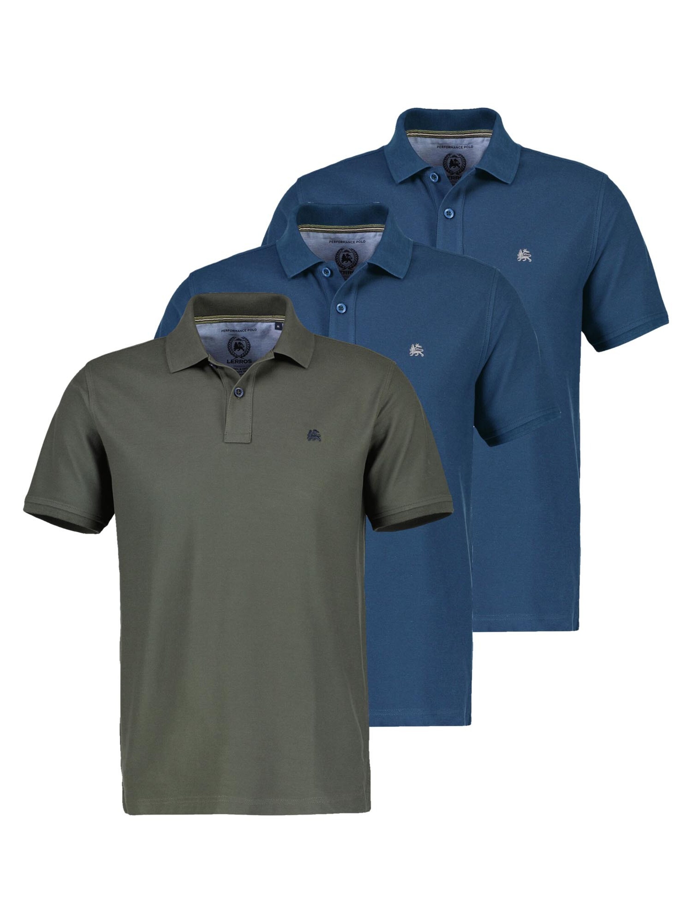 LERROS Shirt 'Basic' in Groen: voorkant