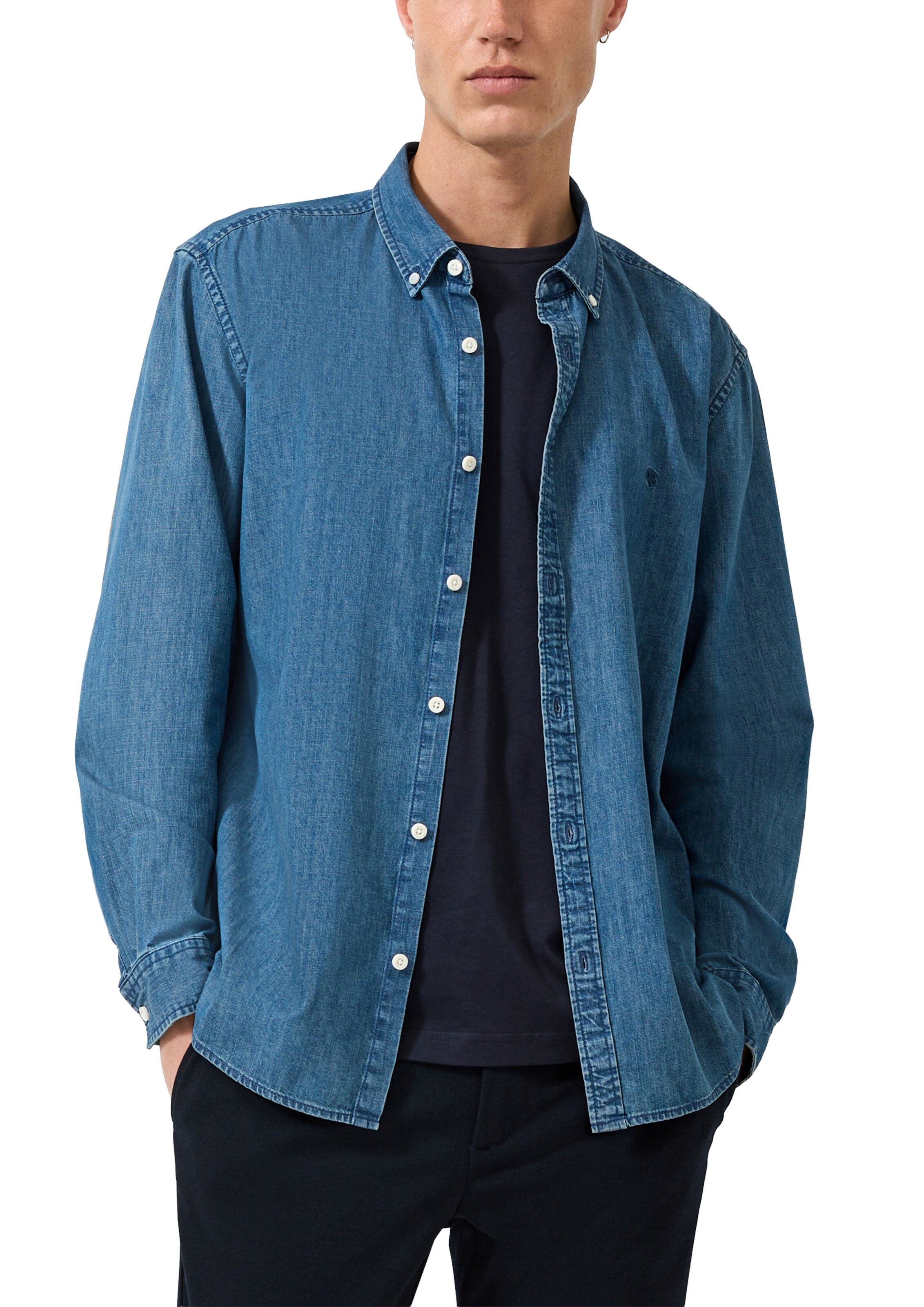 Coupe regular Chemise QS en bleu