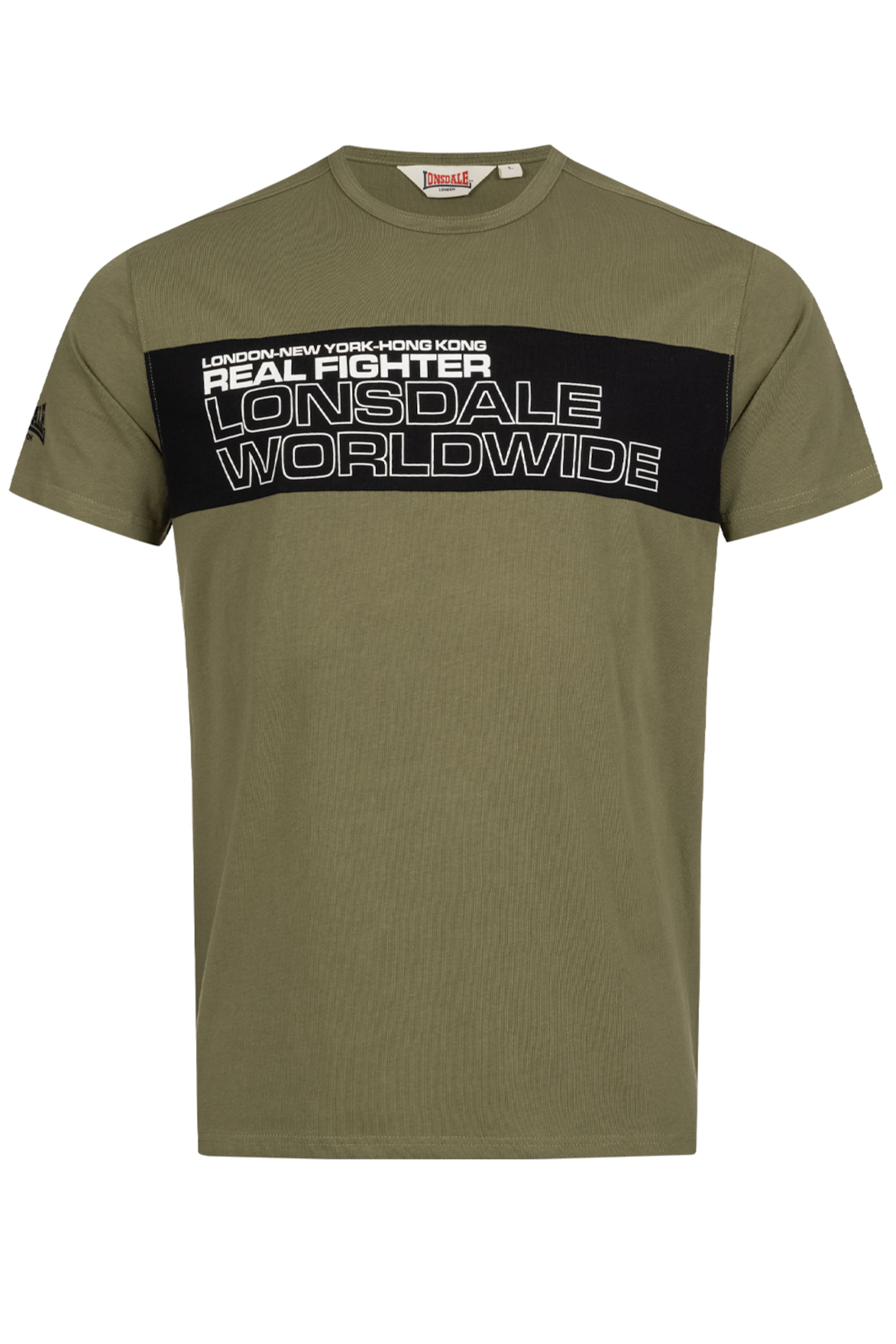 T-Shirt 'Otterston' LONSDALE en vert : devant