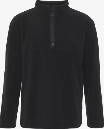 POLARINO Athletic Sweater in Black: front