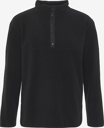 POLARINO Athletic Sweater in Black: front