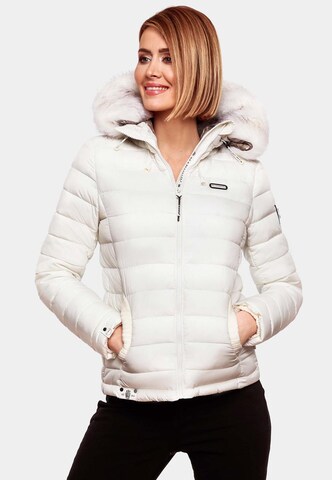 MARIKOO Winter Jacket 'Nasriin' in White: front