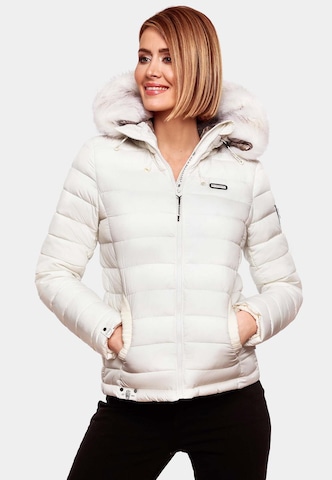 MARIKOO Winter Jacket 'Nasriin' in White: front