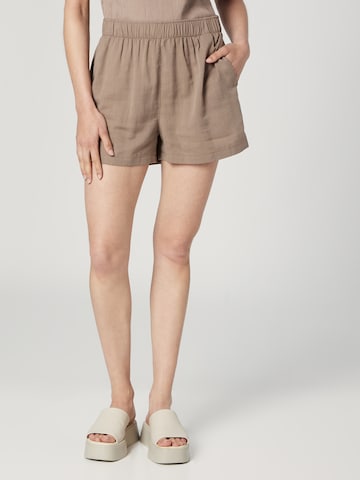 A LOT LESS Regular Trousers 'Thora' in Brown: front