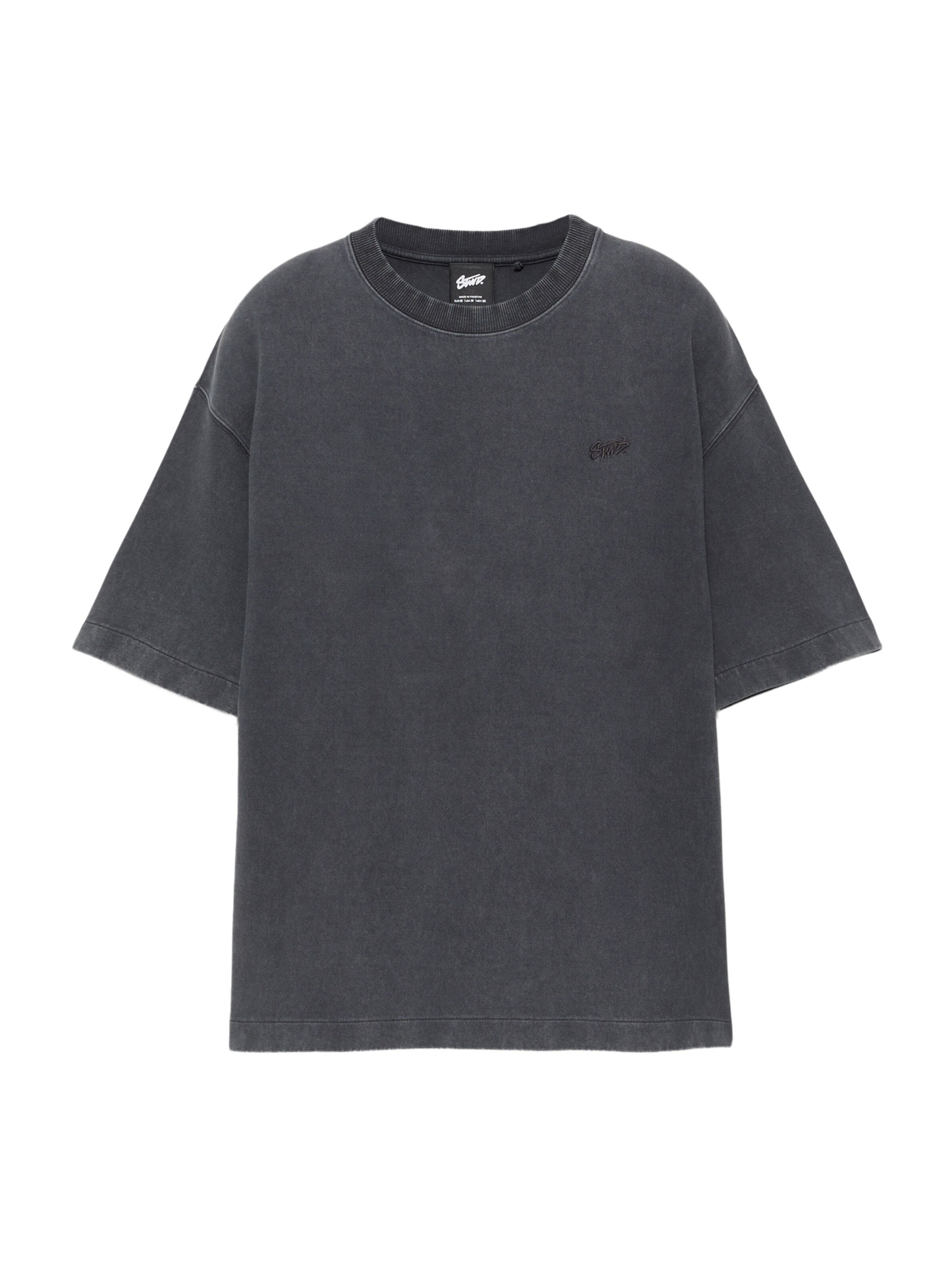 Pull&Bear Shirt 'STWD' in Black denim, Item view