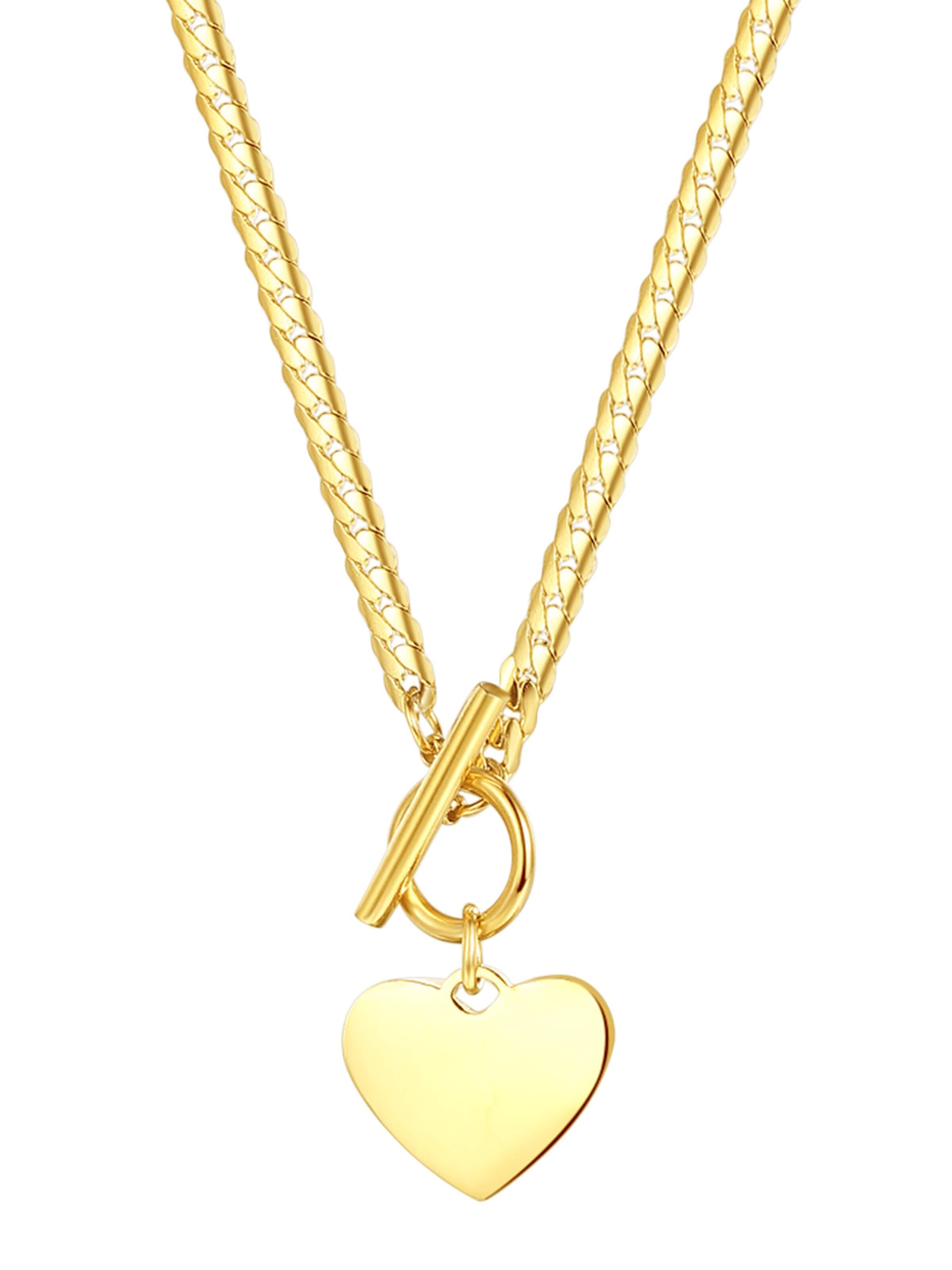 Hey Happiness Kette 'Romance'‌‌‌‌‌ in Gold: Vorderseite