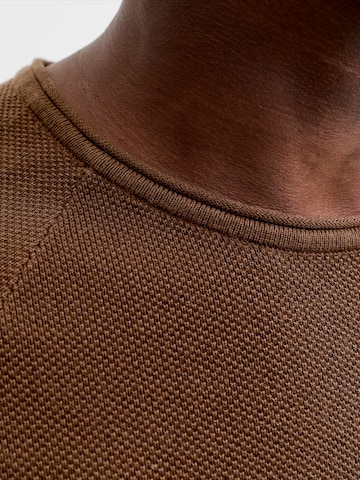 JACK & JONES Regular Fit Pullover 'JJEHill' in Braun