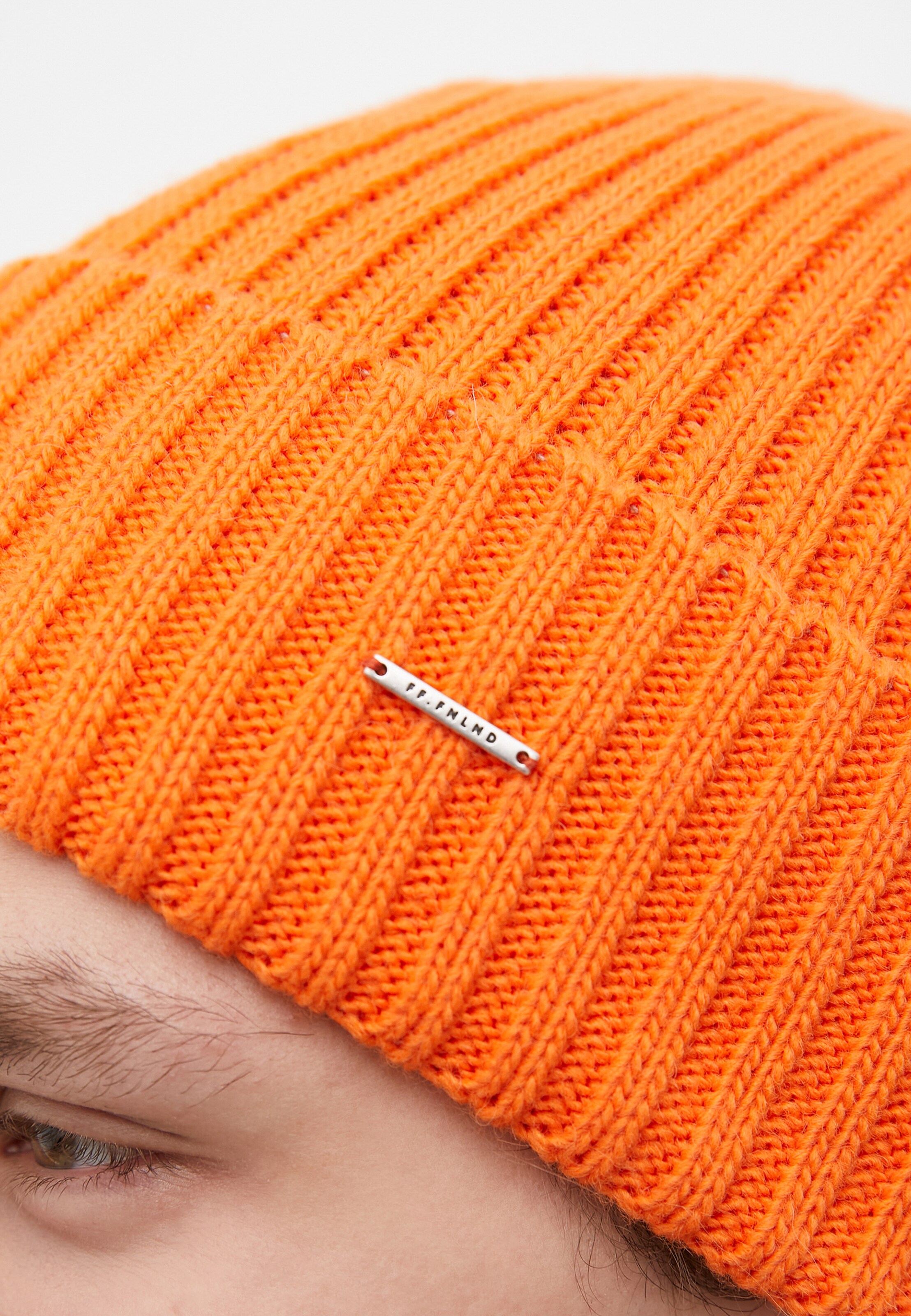Männer Caps & Mützen Finn Flare Strickmütze in Orange - QM78137 Männer Caps & Mützen Finn Flare Strickmütze in Orange - QM78137