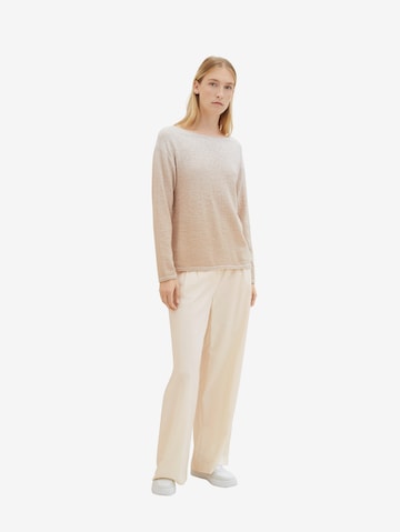 TOM TAILOR Pullover i beige