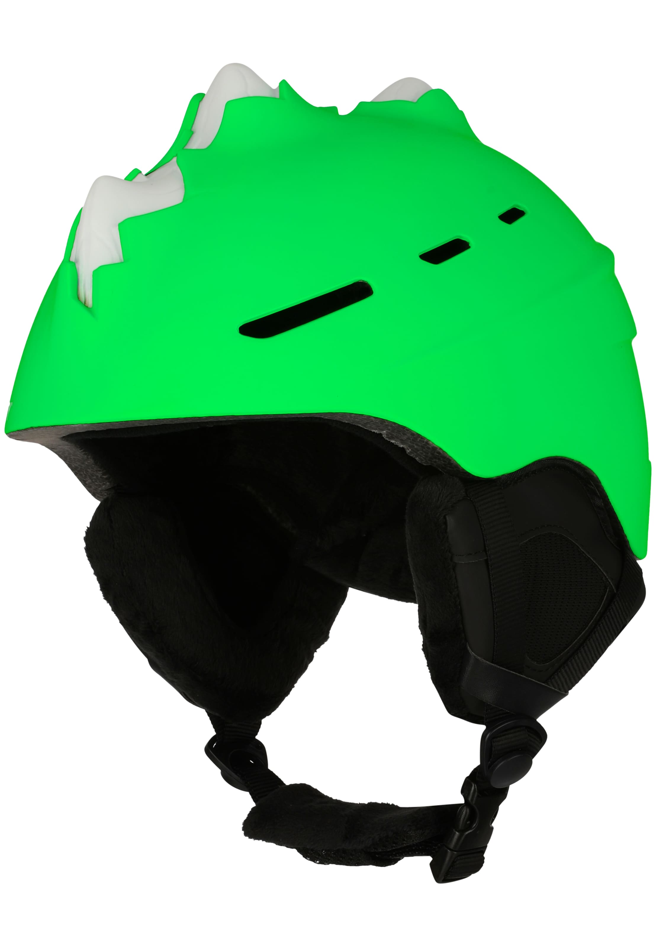 Crazy Safety Helmet 'Bone Spike' in Green: front