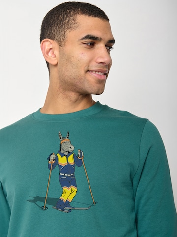 Sweat-shirt 'Animal Donkey Ski' GREENBOMB en vert