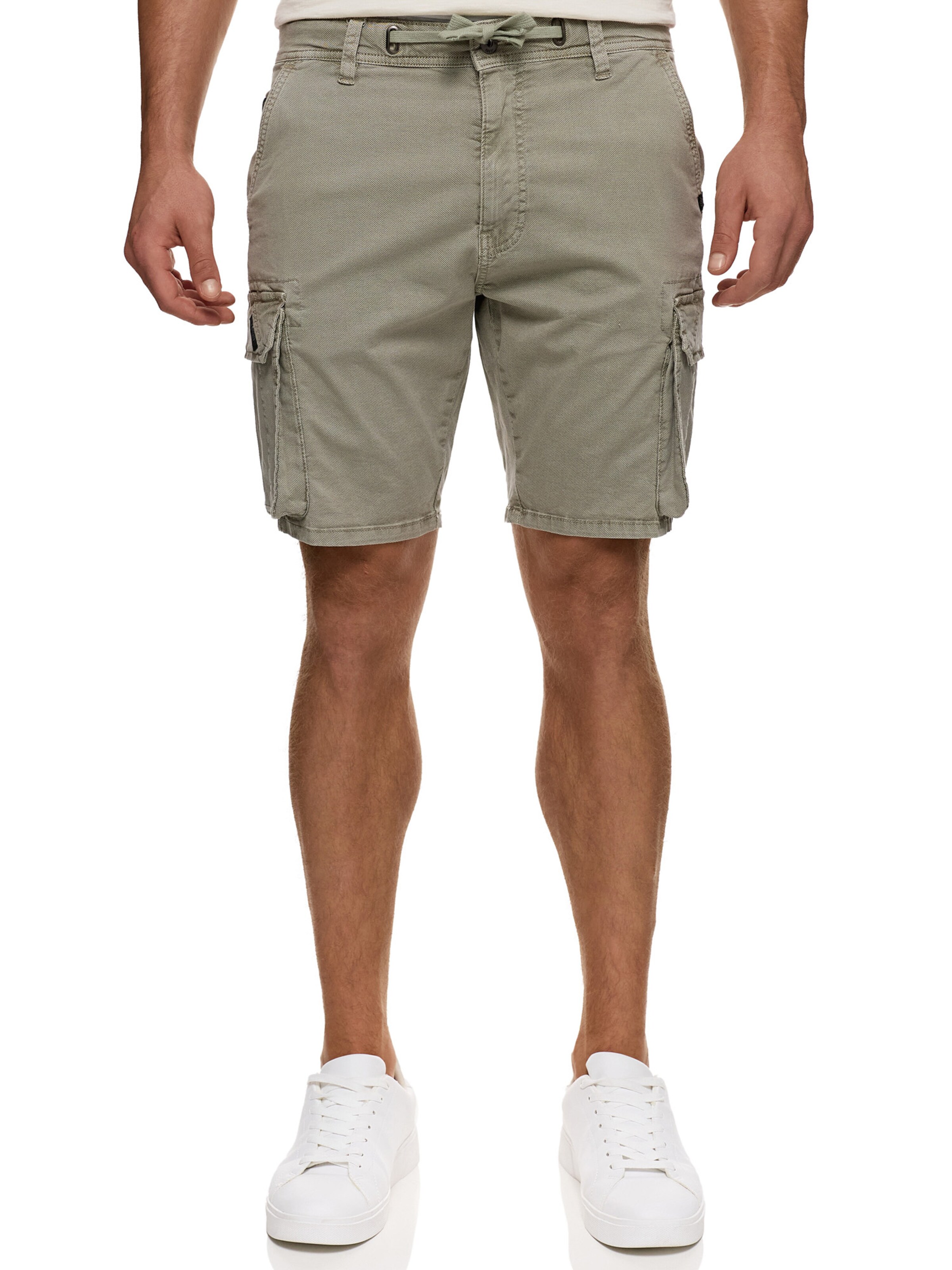 INDICODE JEANS Regular Shorts in Grau: Vorderseite