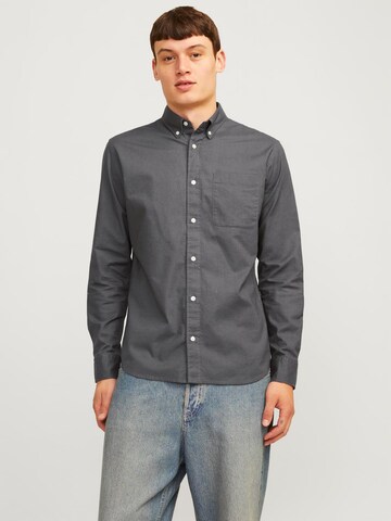 JACK & JONES Slim Fit Hemd 'JPRBLUBrook' in Schwarz: Vorderseite