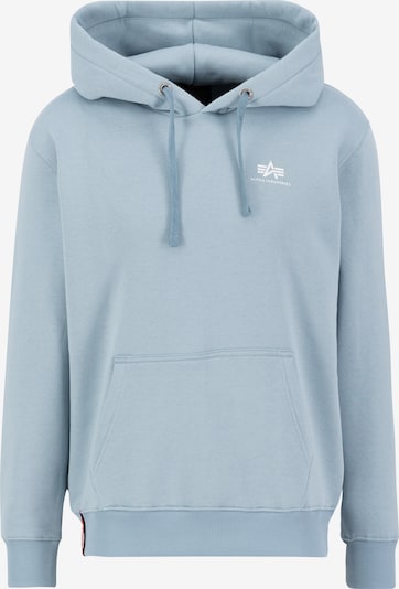 XXL dydžio Megztinis be užsegimo iš ALPHA INDUSTRIES, spalva – mėlyna dūmų spalva / balta, Prekių apžvalga