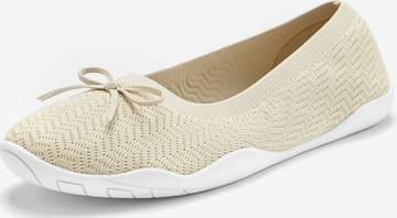 LASCANA Ballet Flats in Beige: front