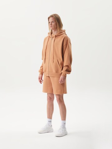 Ossy Homer Sweatshirt 'Zip Hoodie Heavy Cotton 450 Gsm' in Brown
