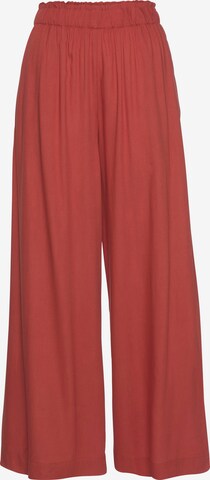 Wide Leg Pantalon LASCANA en rouge : devant