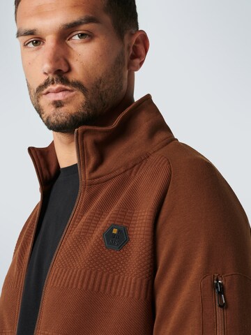 No Excess Zip-Up Hoodie in Brown