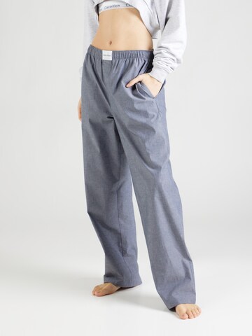 Pantaloni de pijama de la Calvin Klein Underwear pe albastru: față