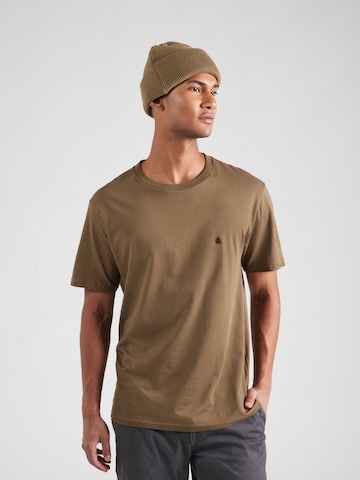 T-Shirt 'STONE BLANKS' Volcom en marron : devant