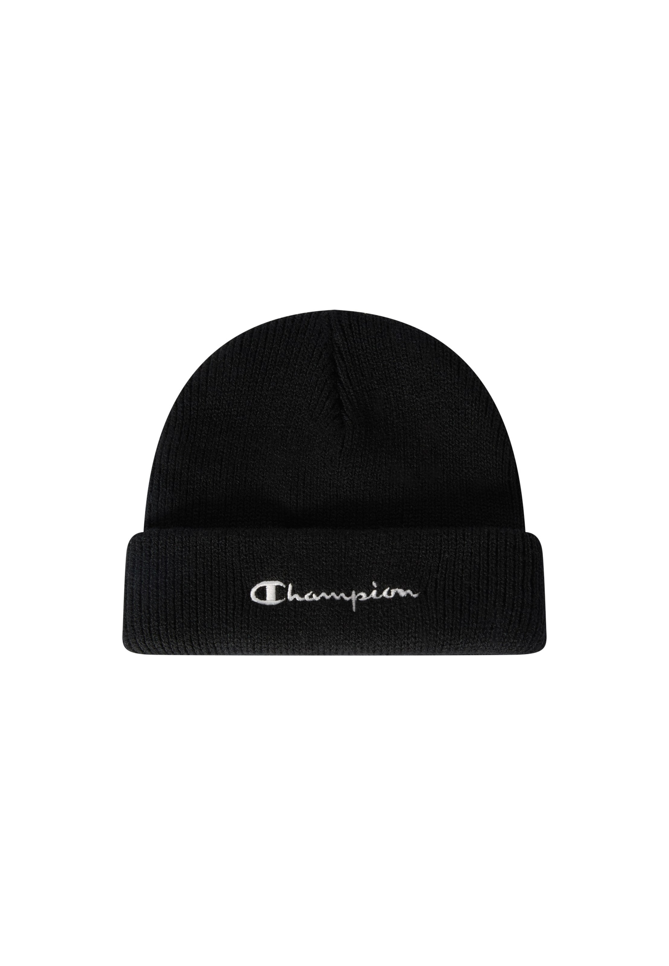 Champion Mütze in Schwarz: Vorderseite