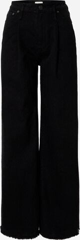 Wide leg Pantaloni cu cute 'Greta Tall' de la LeGer by Lena Gercke pe negru: față