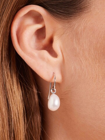 Boucles d'oreilles Lucardi en argent : devant