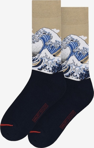 MuseARTa Socks 'Katsushika Hokusai' in Mixed colors: front