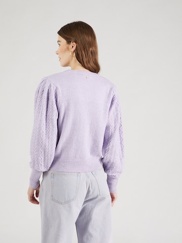 Fabienne Chapot Knit Cardigan in Purple