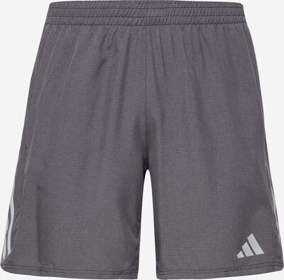 Pantaloni sportivi 'Own The Run Heather' ADIDAS PERFORMANCE di colore grigio scuro / bianco, Visualizzazione prodotti