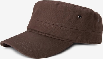styleBREAKER Cap 'Military Cap Baumwoll Canvas' in Brown: front